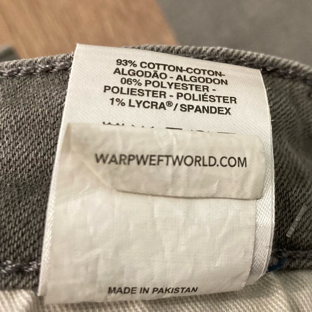 Men’s Warp + Weft Grey Denim Jeans AMS Amsterdam Slim 30 x 30 - Picture 12 of 14